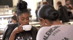 Sipping Coffee And I Oop Reaction GIF