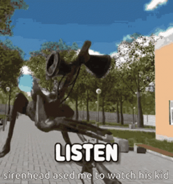 Siren Head Petting Son On The City GIF