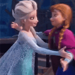 Sis Elsa And Anna Love Hug GIF