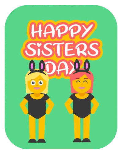 Sisters Day Greeting Card Sticker