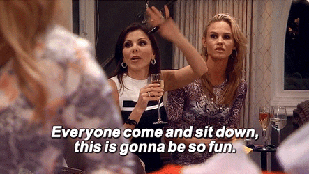 Sit Down Heather Dubrow Instruct GIF