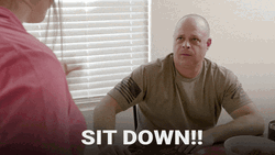Sit Down Woman Slaps The Man GIF