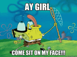Sit On My Face Spongebob GIF