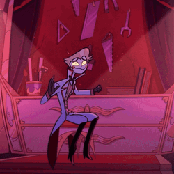 Sitting Alone Lucifer Hazbin Hotel  GIF
