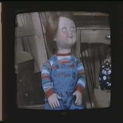 Sitting Chucky Child's Play GIF