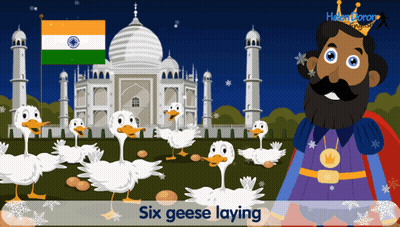 Six Geese Laying In Front Of A Mosque GIF