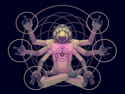 Six Hands Tripping GIF