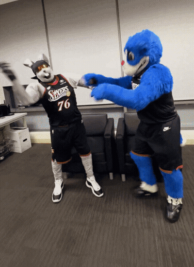 Sixers Mascots Dancing GIF