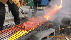 Sizzling Hot Smokey Bbq Flipping GIF