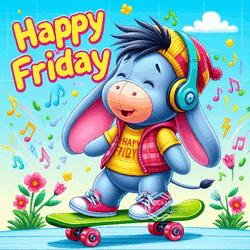 Skate Board Eeyore Meme GIF