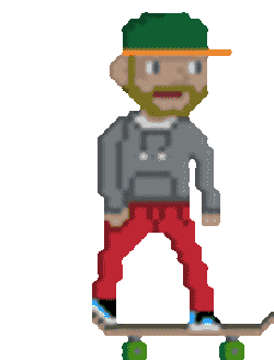Skateboard Idle Boarder Sticker GIF