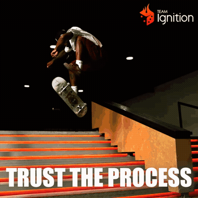 Skateboarder Doing Trick On Stairs GIF