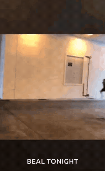 Skateboarder Doing Trick With Caption Beal Tonight GIF