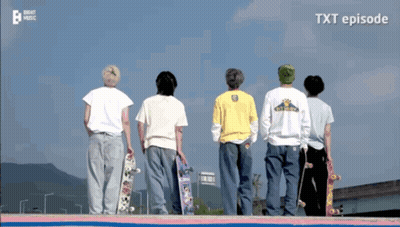 Skateboarders On Ramp With Txt Episode GIF