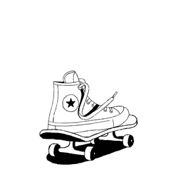 Skateboarding Animated Converse Shoes GIF