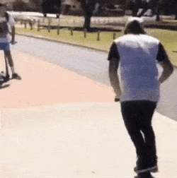 Skater Man Teleport Galaxy GIF