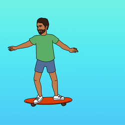 Skating Monday Blues GIF