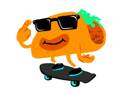 Skating Taco Tuesday GIF