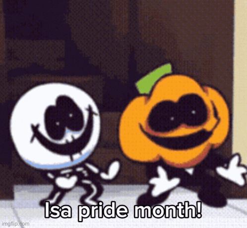 Skeleton And Pumpkin Dancing For Pride Month GIF