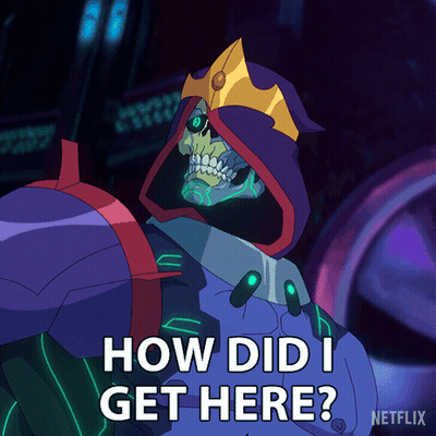 Skeleton Asking How Did I Get Here Netflix GIF