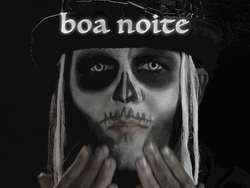 Skeleton Blowing Kiss Boa Noite GIF
