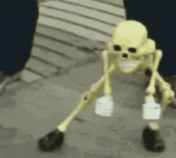 Skeleton Celebrate Meme GIF