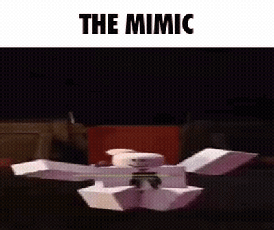 Skeleton Coming Out Of Box Saying The Mimic GIF