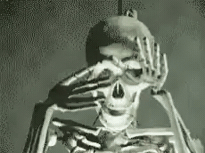 Skeleton Covering Face GIF
