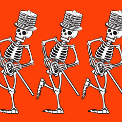Skeleton Dance Neon Color Changing GIF