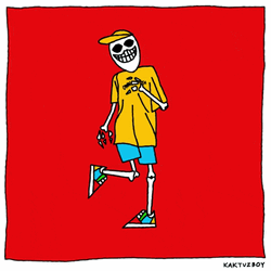 Skeleton Dance Smile Streetstyle GIF