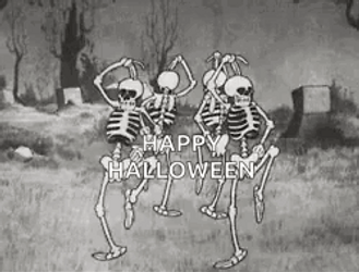 Skeleton Dancing Happy Halloween GIF