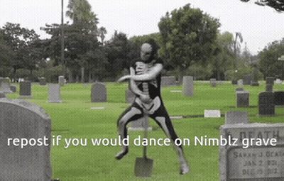 Skeleton Dancing In Cemetery Next To Grave GIF