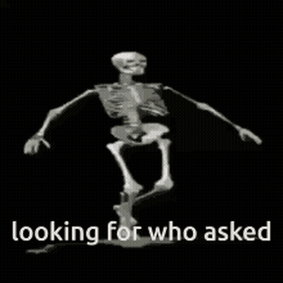 Skeleton Dancing Looking For Who Asked GIF