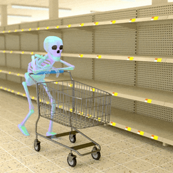 Skeleton Empty Grocery  GIF