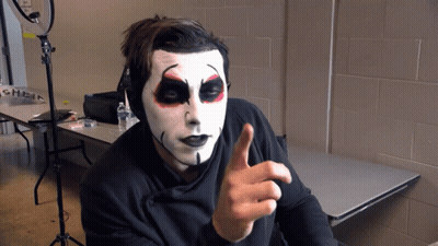 Skeleton Face Man Giving Middle Finger GIF