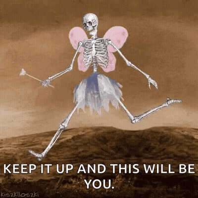 Skeleton Fairy Keep It Up GIF