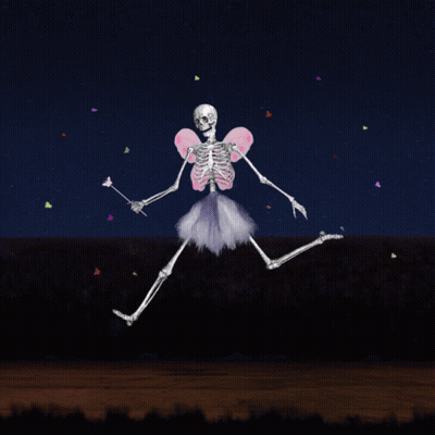 Skeleton Fairy With Butterflies GIF
