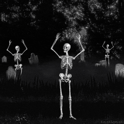 Skeleton Graveyard Dance Meme GIF