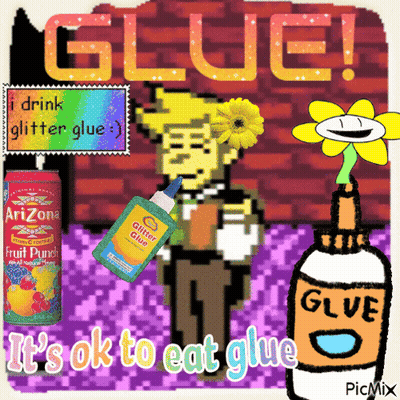 Skeleton Holding Arizona Fruit Punch And Glue GIF