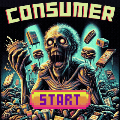 Skeleton Holding Drink Saying Consumer Start GIF