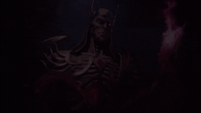 Skeleton Holding Purple Flame GIF