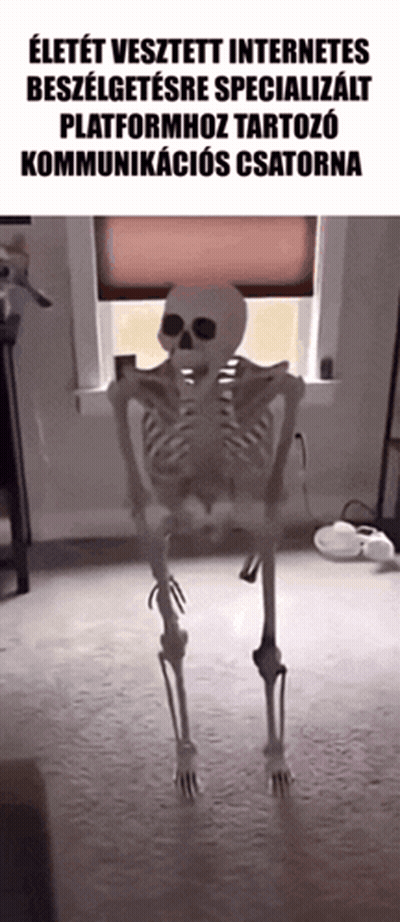 Skeleton In Front Of Window GIF