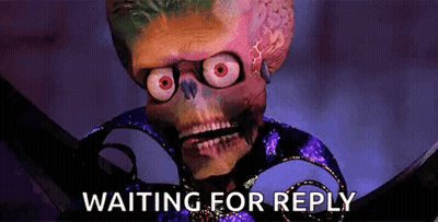Skeleton In Glasses And Mask Waiting For Reply GIF