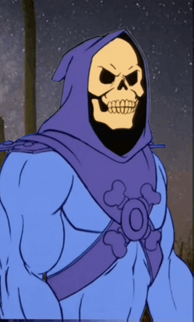 Skeleton In Purple Hooded Cape GIF