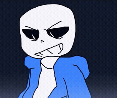 Skeleton In Sunglasses And Blue Jacket With Ad GIF