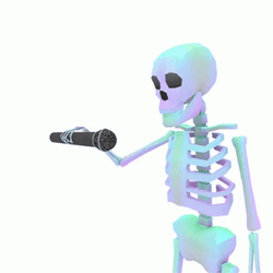 Skeleton Mic Drop Meme GIF