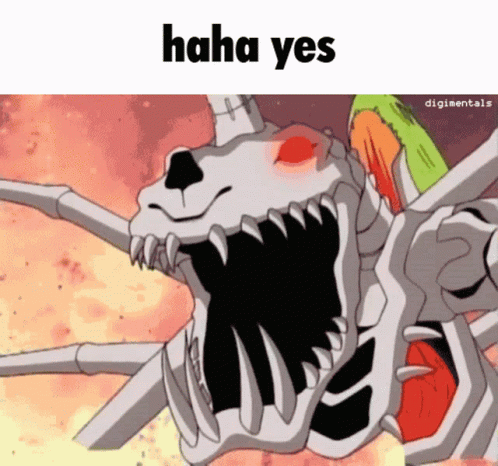 Skeleton Monster Saying Haha Yes GIF
