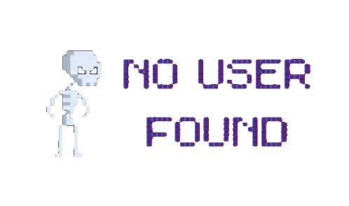 Skeleton Pixel Art No User Found Sticker