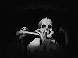 Skeleton Playing Bone Flute GIF