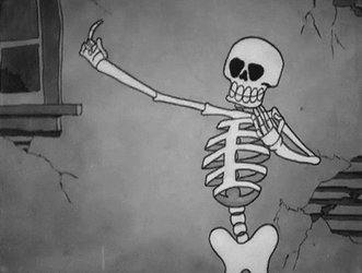 Skeleton Playing Guitar On Rib Cage Meme GIF